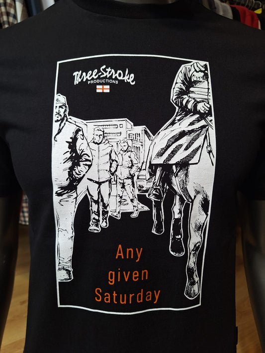 T-shirt Three-Stroke Productions Saturday