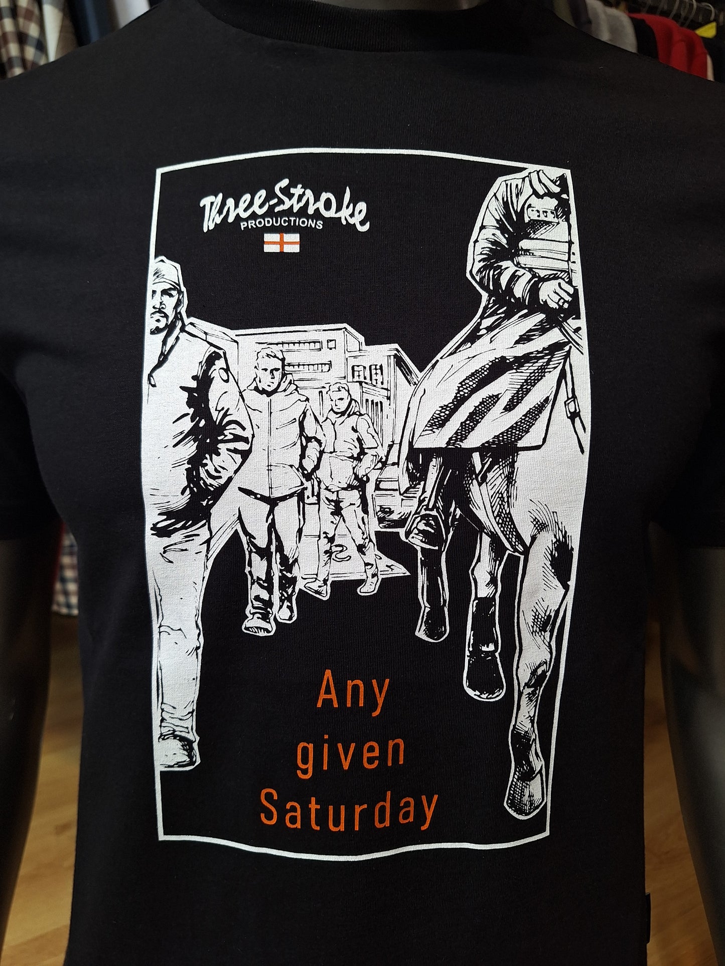 T-shirt Three-Stroke Productions Saturday