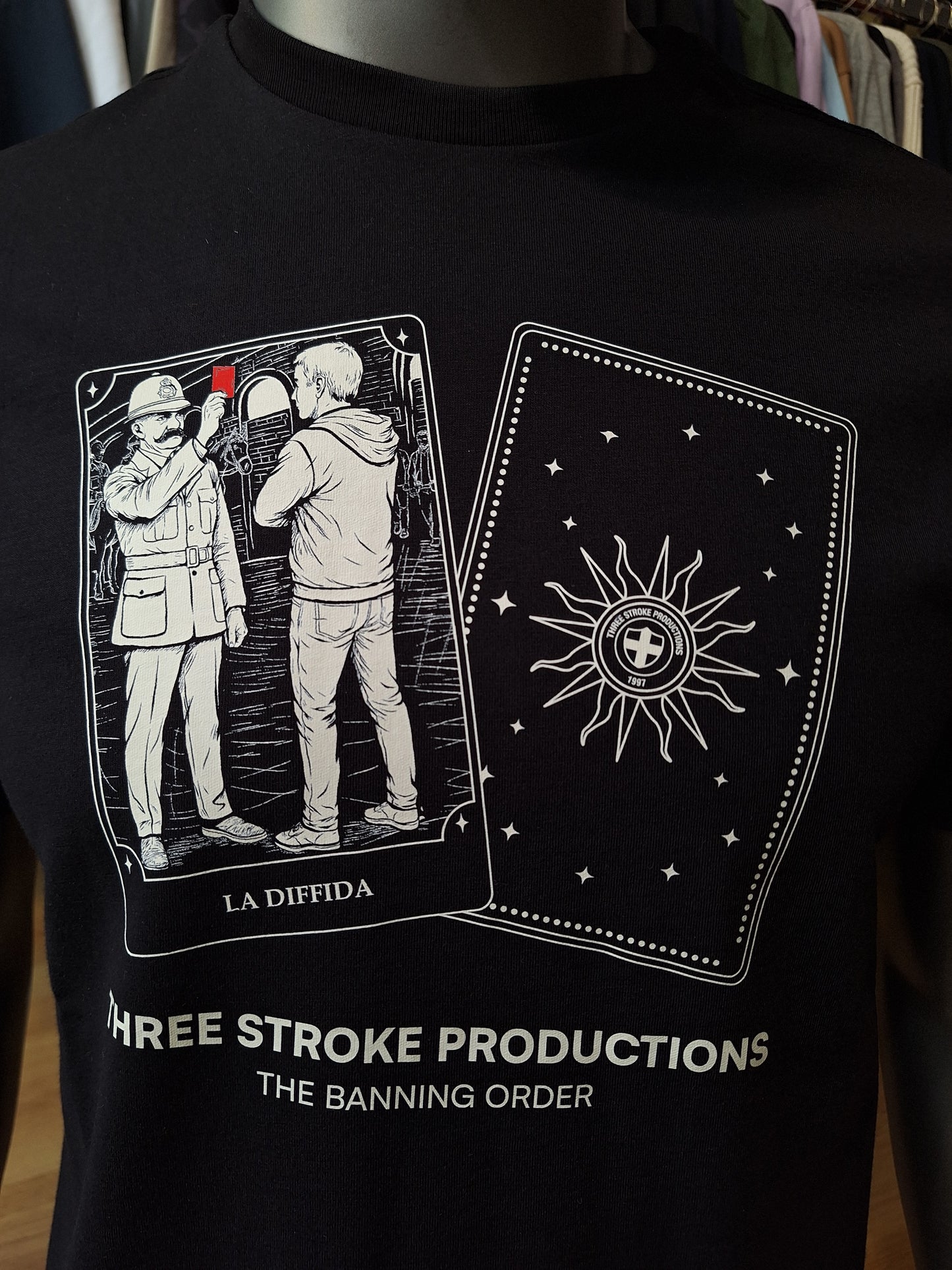 T-shirt Three-Stroke Productions Banning Order